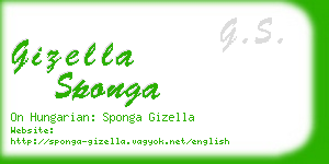 gizella sponga business card